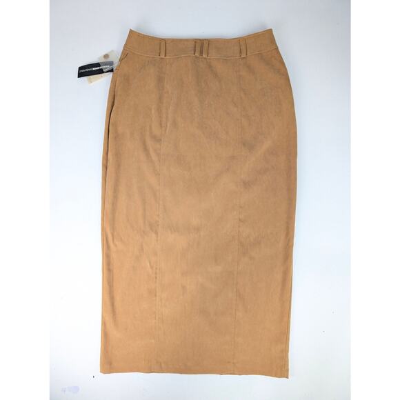 New York & Co Women's Size 10 Vintage Button Front Long Gold Skirt - Picture 8 of 8